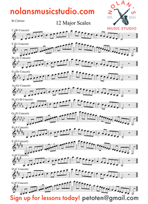 Clarinet Major Scales